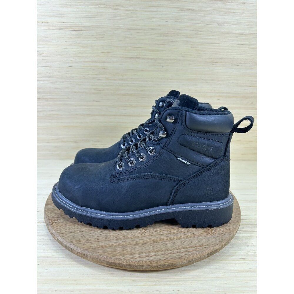 NEW Wolverine Floorhand Black Leather Steel Toe Boots Womens Size 9
